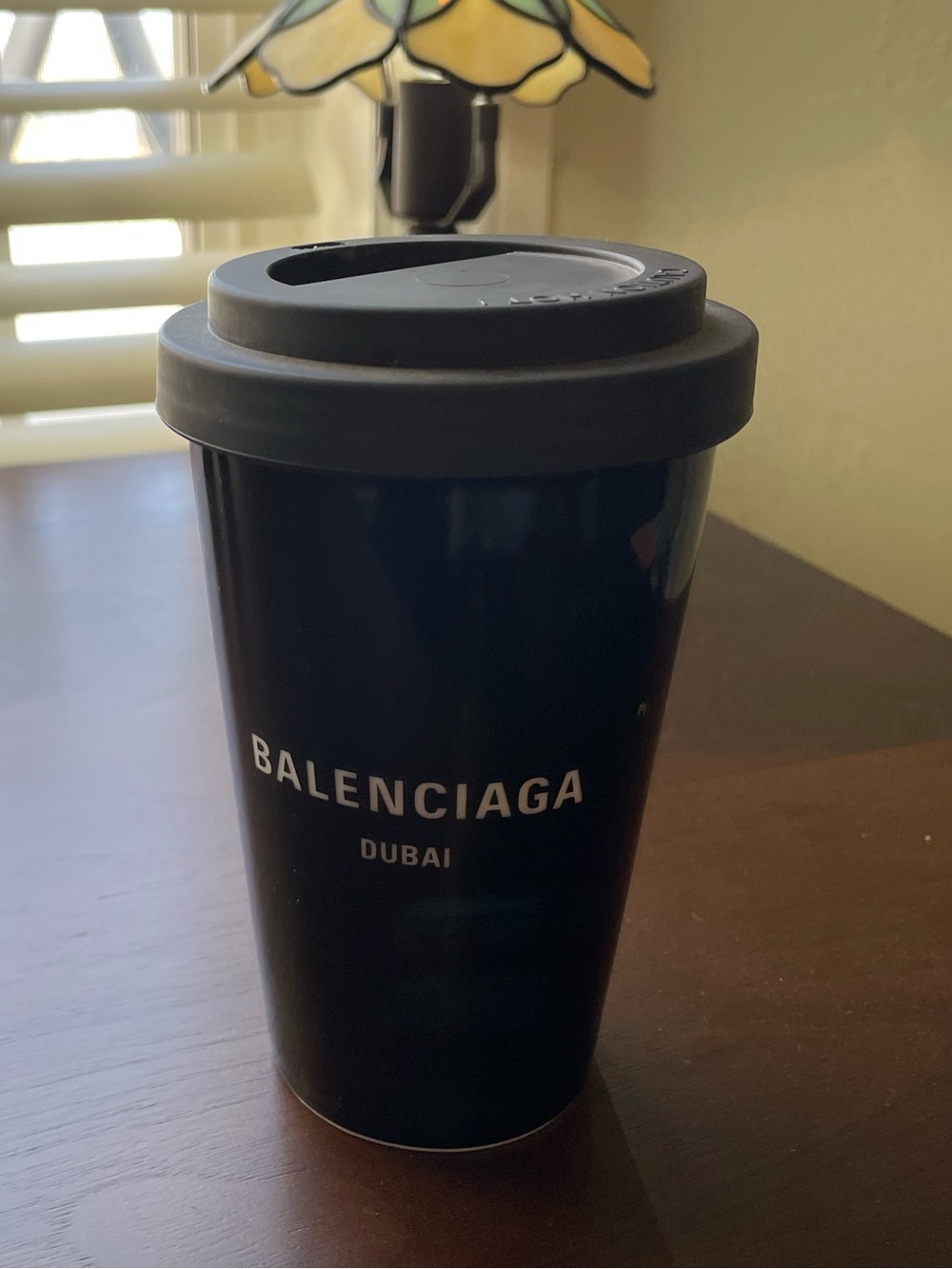 BALENCIAGA Porcelain Black Coffee Cup Mug DUBAI